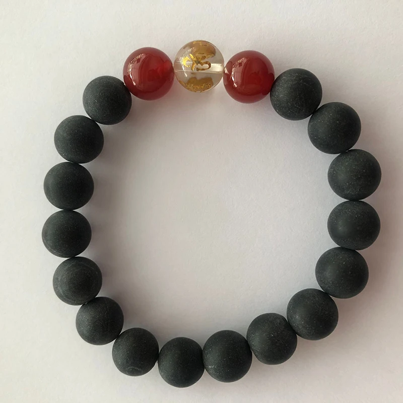 

Оптовая продажа, шарф, черный камень, браслет 10 мм, круглые бусины с красным кристаллом, ручной ряд для женщин и мужчин, подарок, модные ювели...