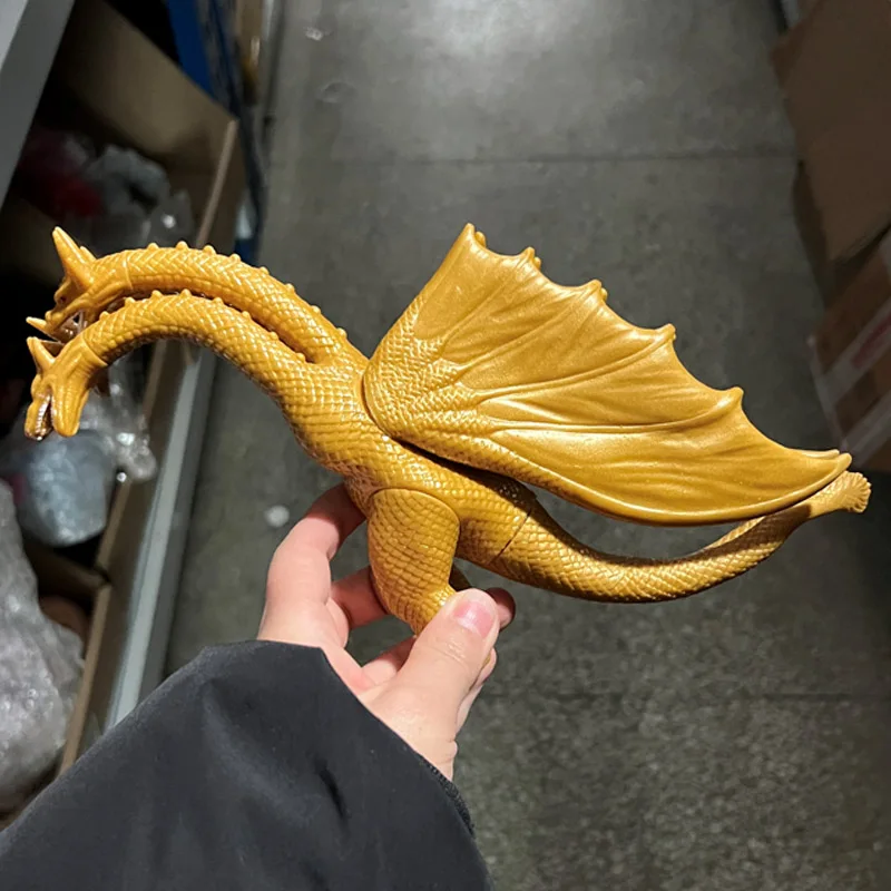 Кукла Bandai Godzillas Monster King Ghidorah 18 см Золотая рука дракона декоративная фигурка