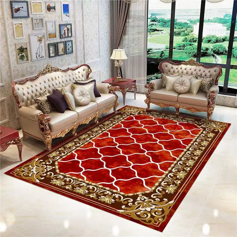 Persian carpet living room retro non slip washable mat bedroom study children's Prayer |