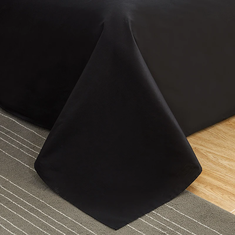 Черная плоская простыня стандартного дизайна размера s Великобритания США