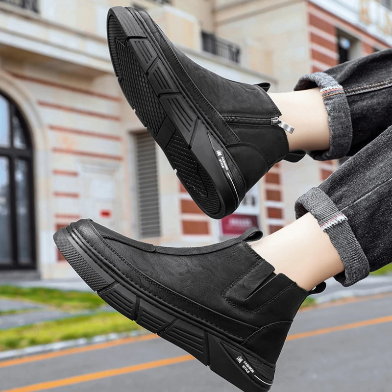 

Bota Masculina New Hot Selling Men's Boots High-end Brand Design Male Casual Boots Autumn Breathable Anti-Slip Mens Travel Boots