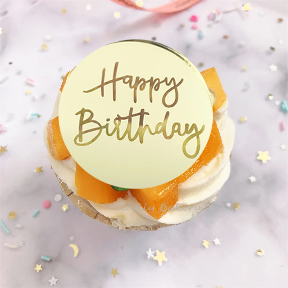 10 шт. в наборе Золотые Зеркальные акриловые капкейки для детской вечеривечерние |