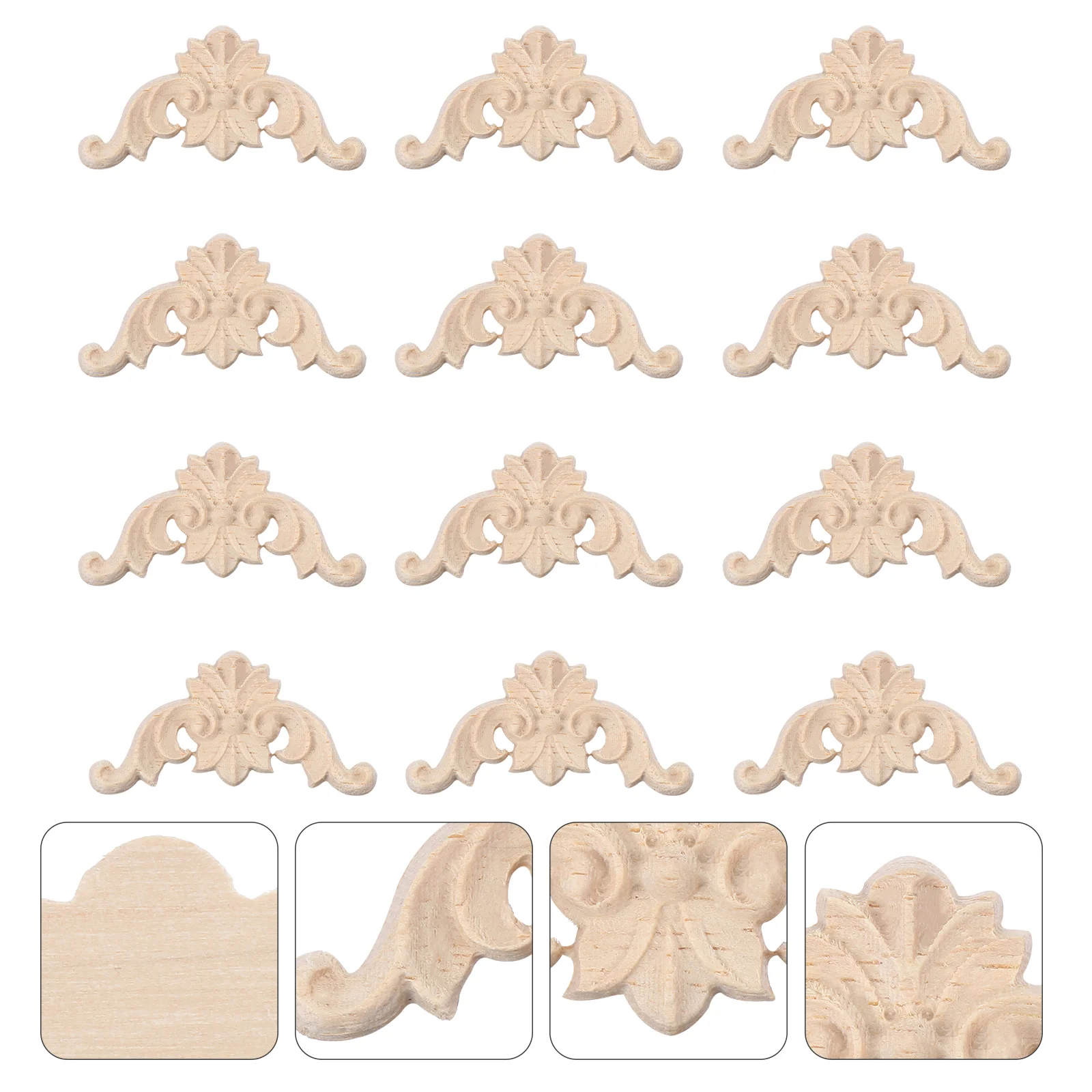 

Appliques Wood Onlays Decorative Furniturecarved Onlay Applique Wooden Scrapbooking Cabinets Wall Corner Embellishment Wardrobe