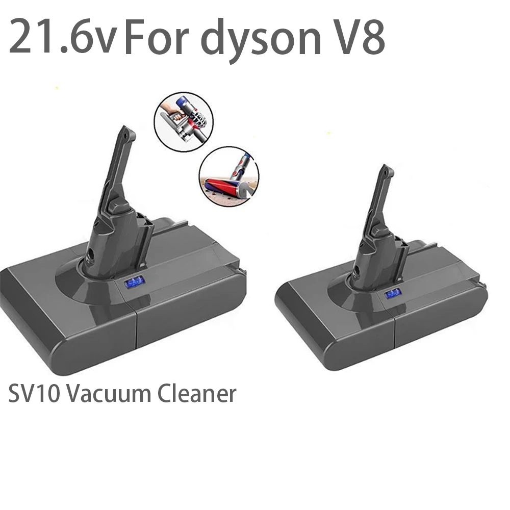 신제품 다이슨 V8 용 배터리 12800mAh 21.6V 앱솔루트/플러피/애니멀용 리튬 이온 진공 청소기 충전식 | Rechargeable