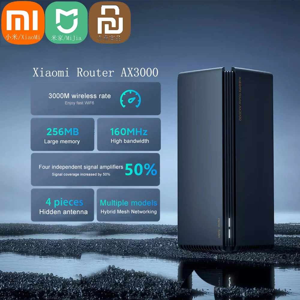 

Оригинальный роутер Xiaomi Mijia AX3000 AIoT 2976Mbs WiFi6 vpn-256 MB Qualcomm CPU Mesh Repeater внешний сигнальный сетевой усилитель