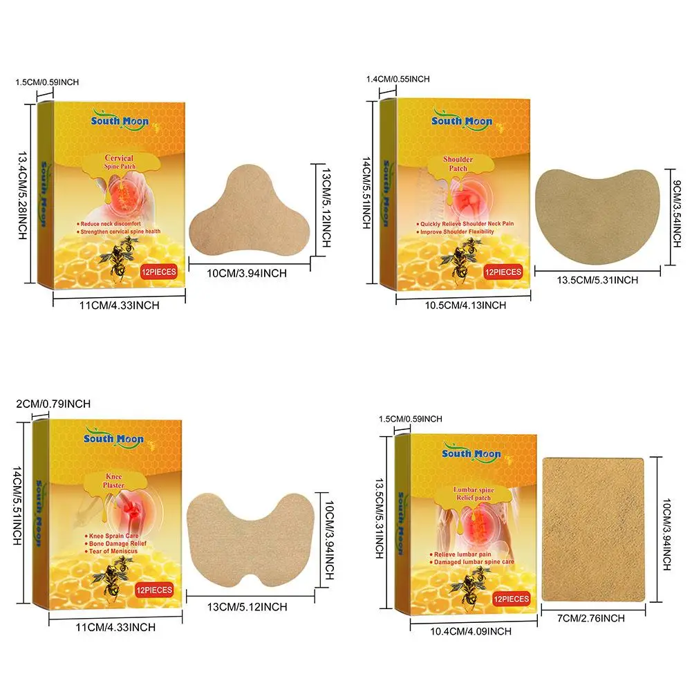 Пластырь от боли в форме пчелы 12 шт.