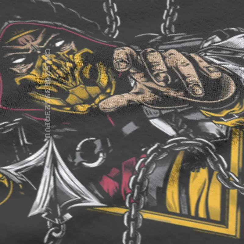 Мужские футболки в стиле видеоигры Скорпион модные классические ретро Новое