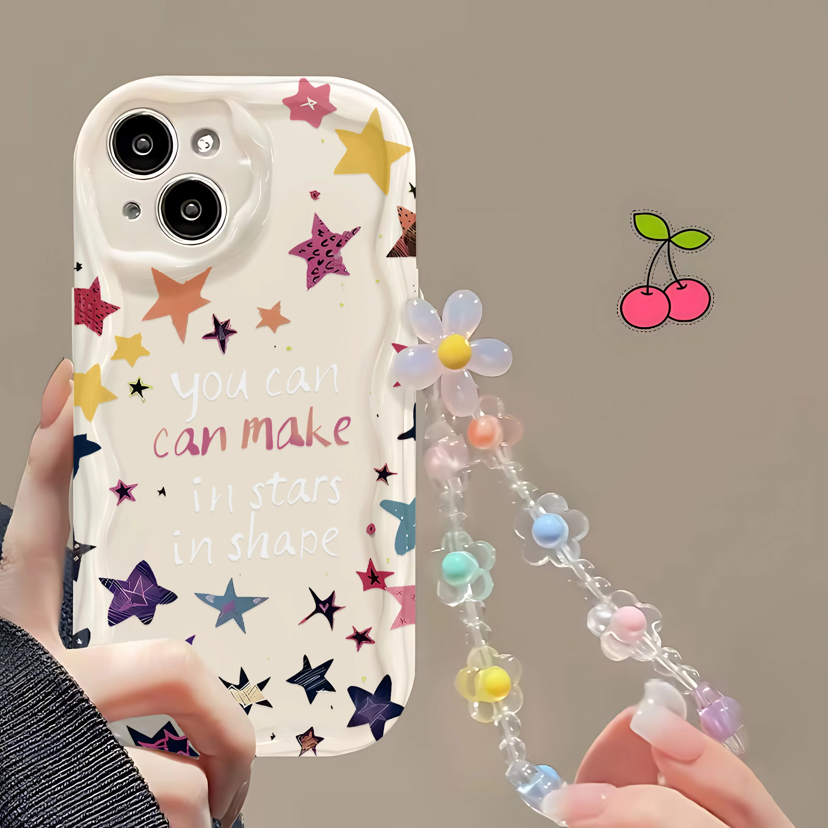 Чехол Y2k с цветными звездами и браслетом для телефона Infinix Hot Note Zero GT 50 40 30 20 Smart 9 8 Play