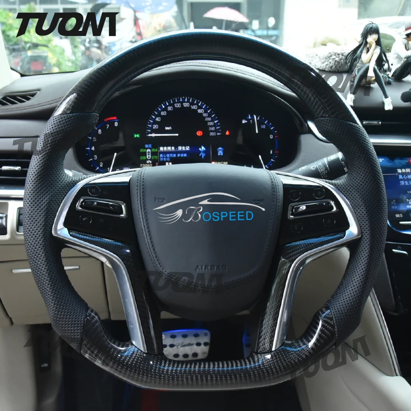 На заказ для Cadillac рулевое колесо из углеродного волокна CT6 XT4 XT5 XT6 XTS SRX SLS CT5 CT4 ATS
