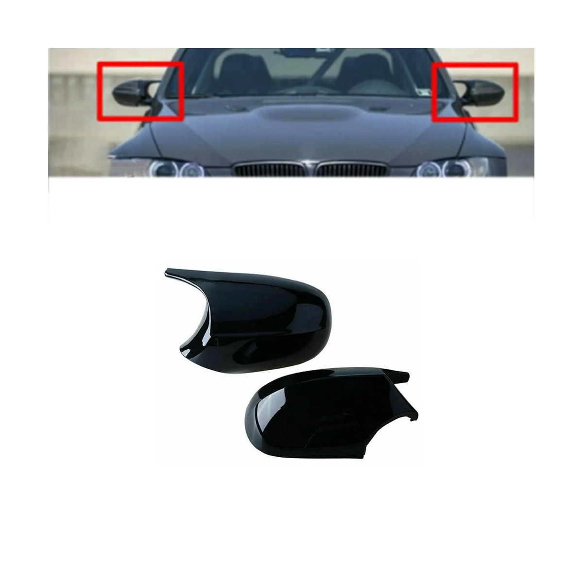 Фото Крышка зеркала заднего вида для BMW Facelift E90 E91 2008-2011 E92 E93 2010-2013 LCI №2