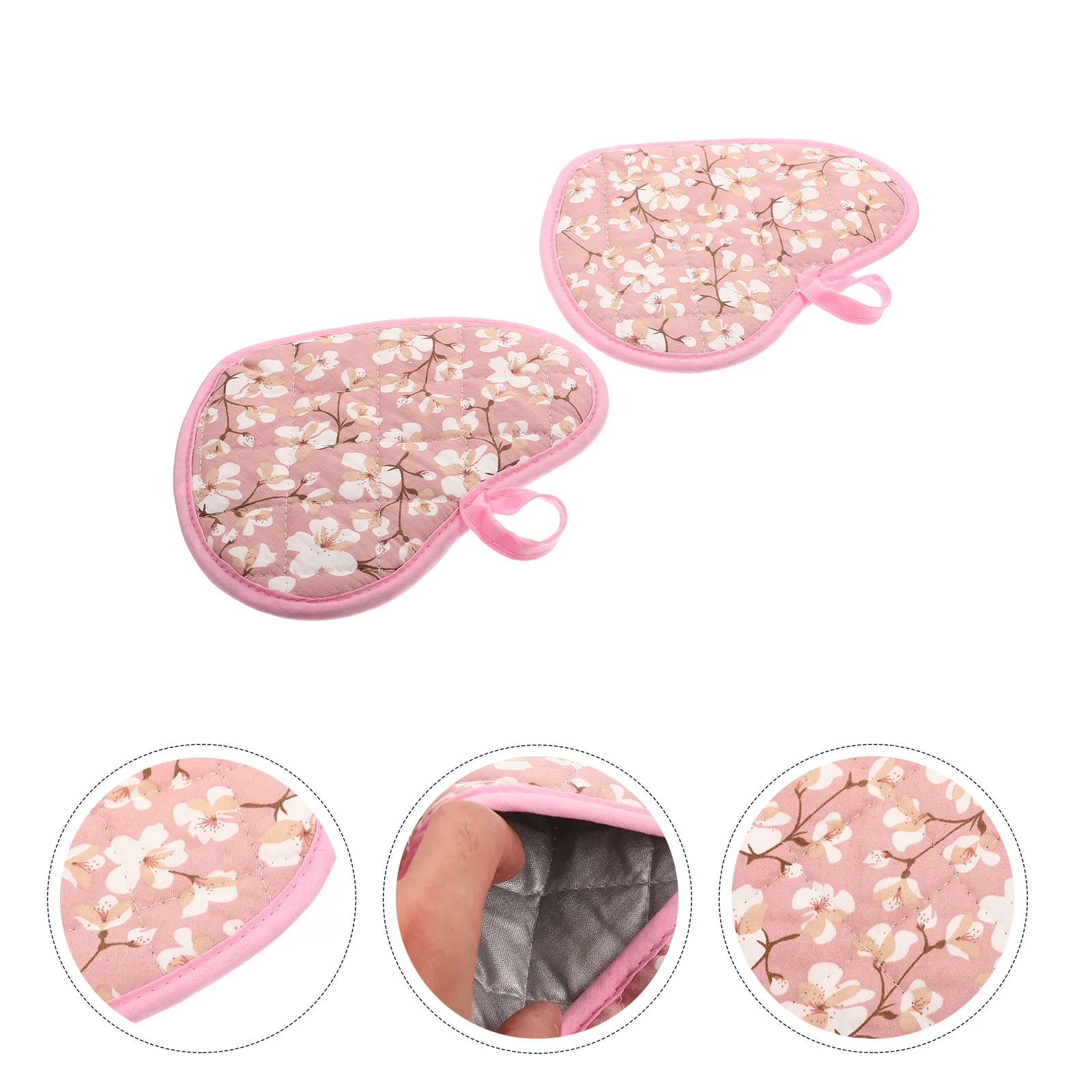 

Oven Mitts Gloves Mitt Resistant Heat Cotton Cooking Baking Pinch Anti Pot Finger Scald Grill Kitchen Hot Grips Potholder Pocket