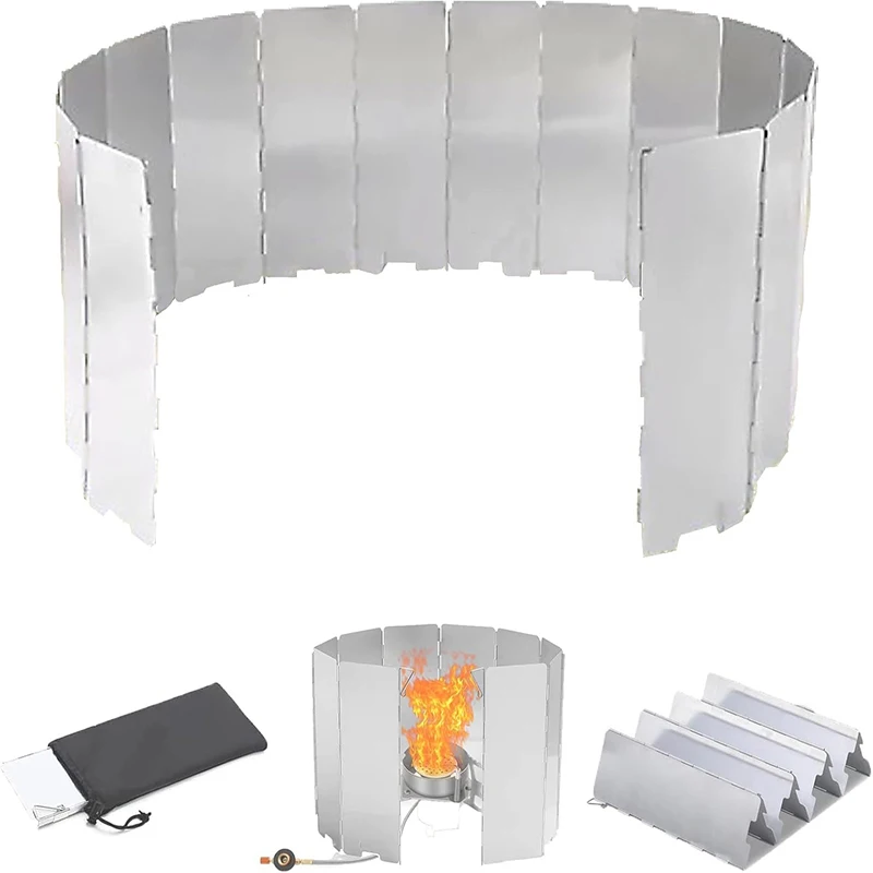 Складное лобовое стекло сверхлегкое алюминиевое для кемпинга портативное