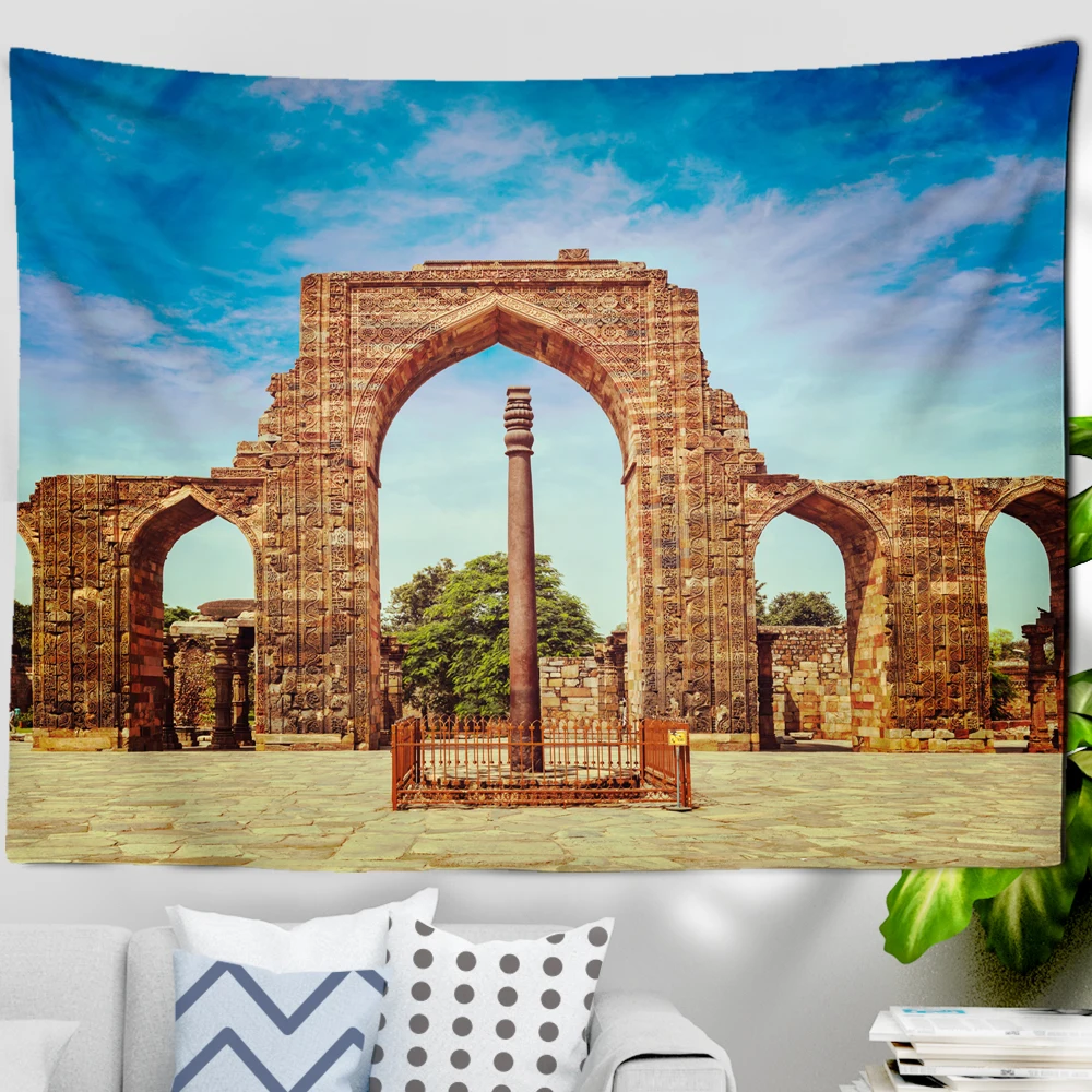 

Wall hanging tapestry cube flower of life tapestry covering beach blanket datura flower picnic yoga mat home decoration