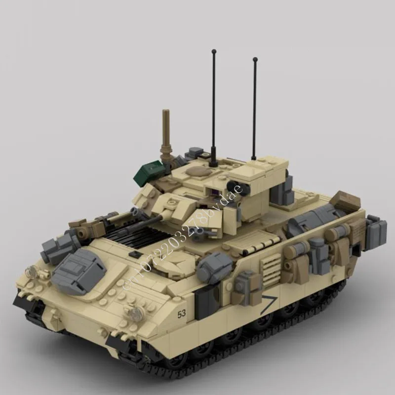 1294 шт. M2A2 BRADLEY IFV MOC креативная модель с видом на улицу строительные блоки