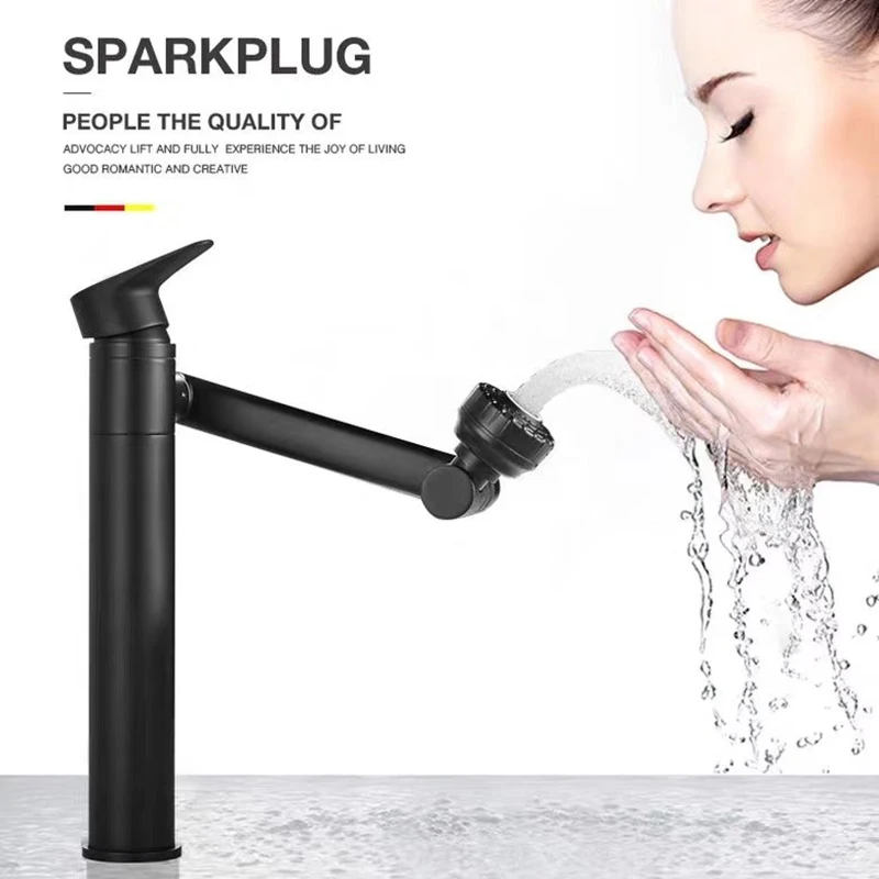 

360 Degree Basin Faucet Multifunction Kitchen Sink Faucets Home Hotel Faucet Adjustable Water Outlet Mode Bathroom Supplies