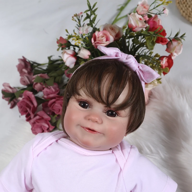Реалистичная кукла Reborns для малышей 20-дюймовая открытая улыбающаяся детская
