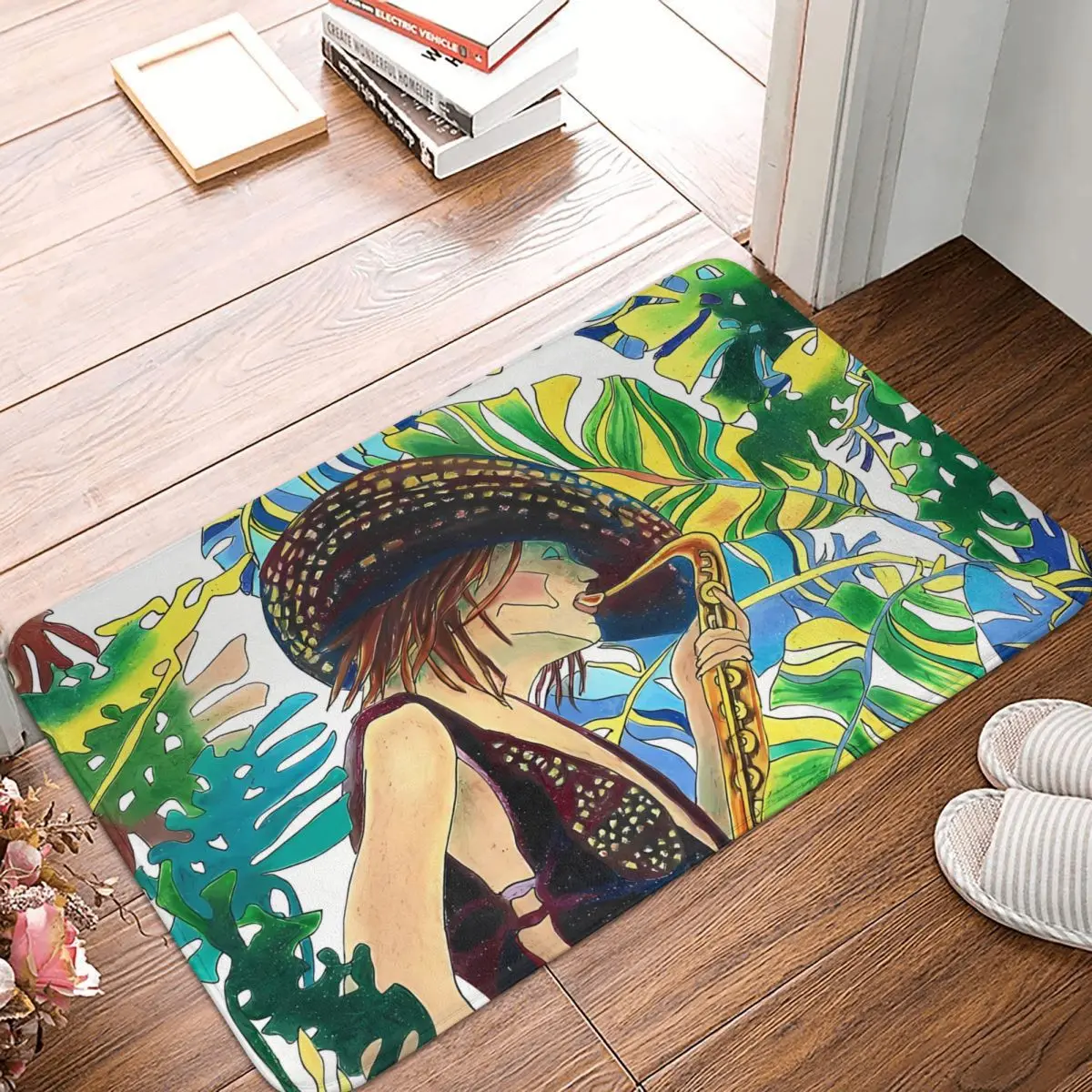 

Instruments Anti-Slip Doormat Living Room Mat Playing Music For Plants Floor Carpet Entrance Door Rug Bedroom Decorative