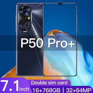 global version smartphone p50pro 16gb ram 768gb rom 7 1 inch drop mobile phone cellphone celulares iphone 13 promax huawei free global shipping