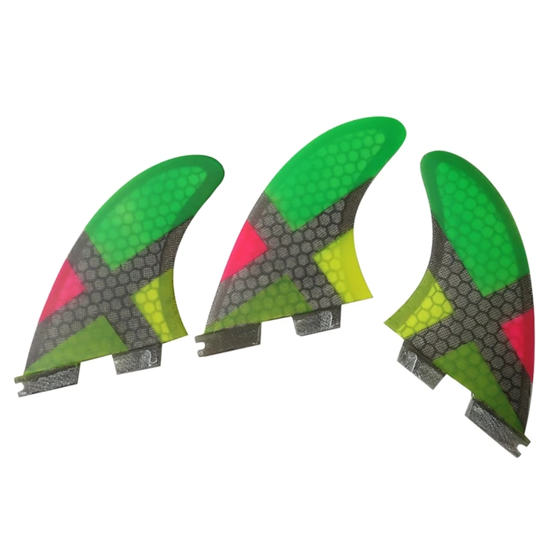 

3Pcs/Set Surfboard Fins FCS2 Fins Honeycomb Carbon Fibreglass L Fins Surfing Accessories