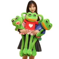 60 80cm cute joint frog long legs plush toy soft stuffed cartoon animal smile frog doll baby toys kids girls birthday gifts