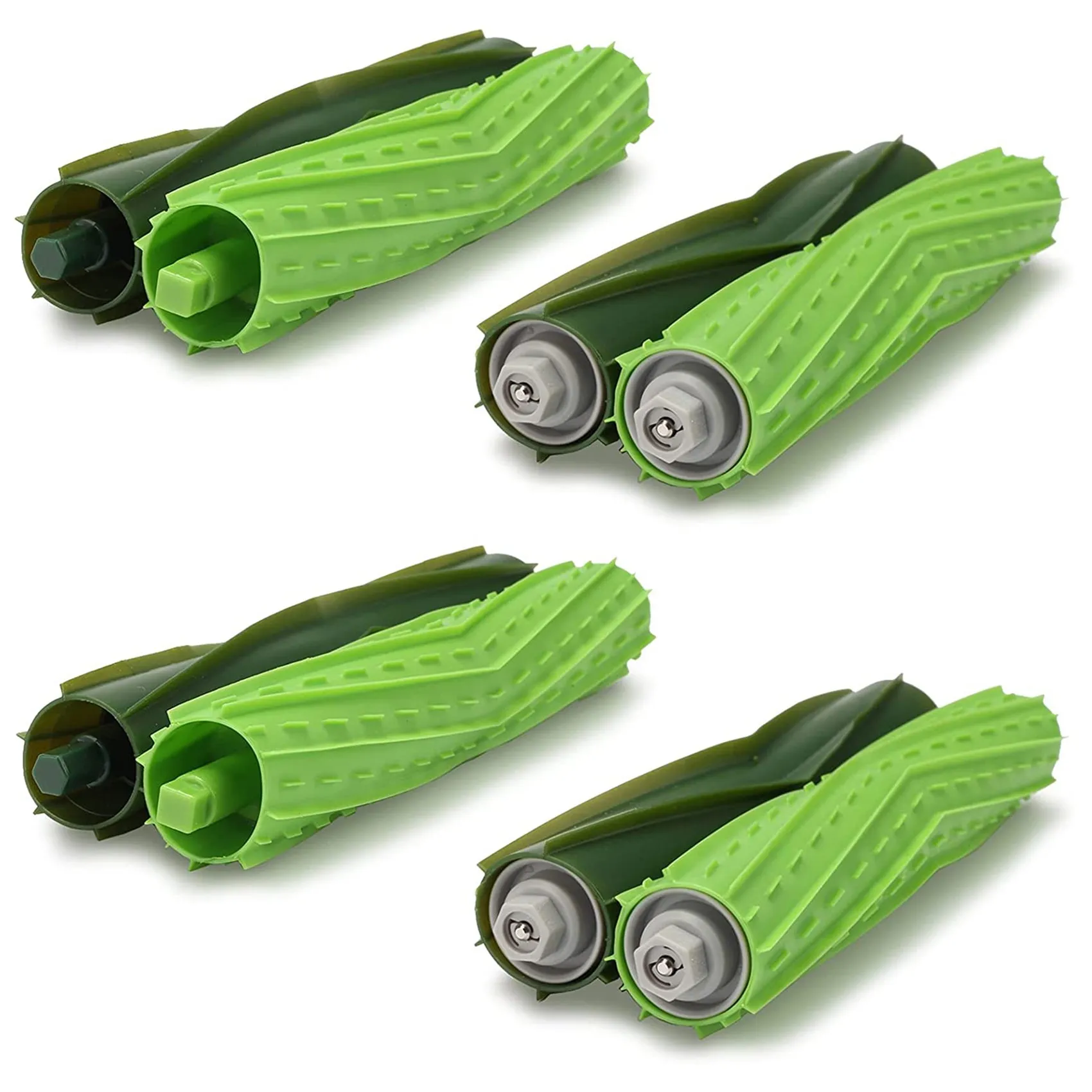 

4 Sets Multi-Surface Rubber Brush Rollers,Replacement Parts Compatible for IRobot Roomba I&E Series Replenishment Kit
