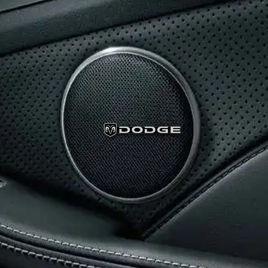 

4pcs Car Audio Sound Sticker Creative Decal For Dodge Logo Journey Charger Durango Avenger Dart Challenger Nitr Auto Accessories