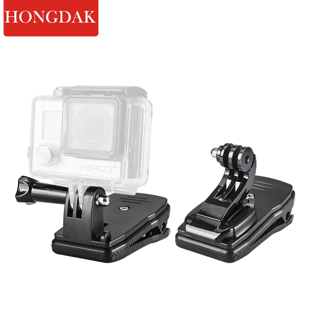 360 Regree Rotation Backpack bag Clip J Hook Hat Clamp Mount for GoPro Hero 10 9 8 7 6 5  Accessories Phone Clip Clamp Mount