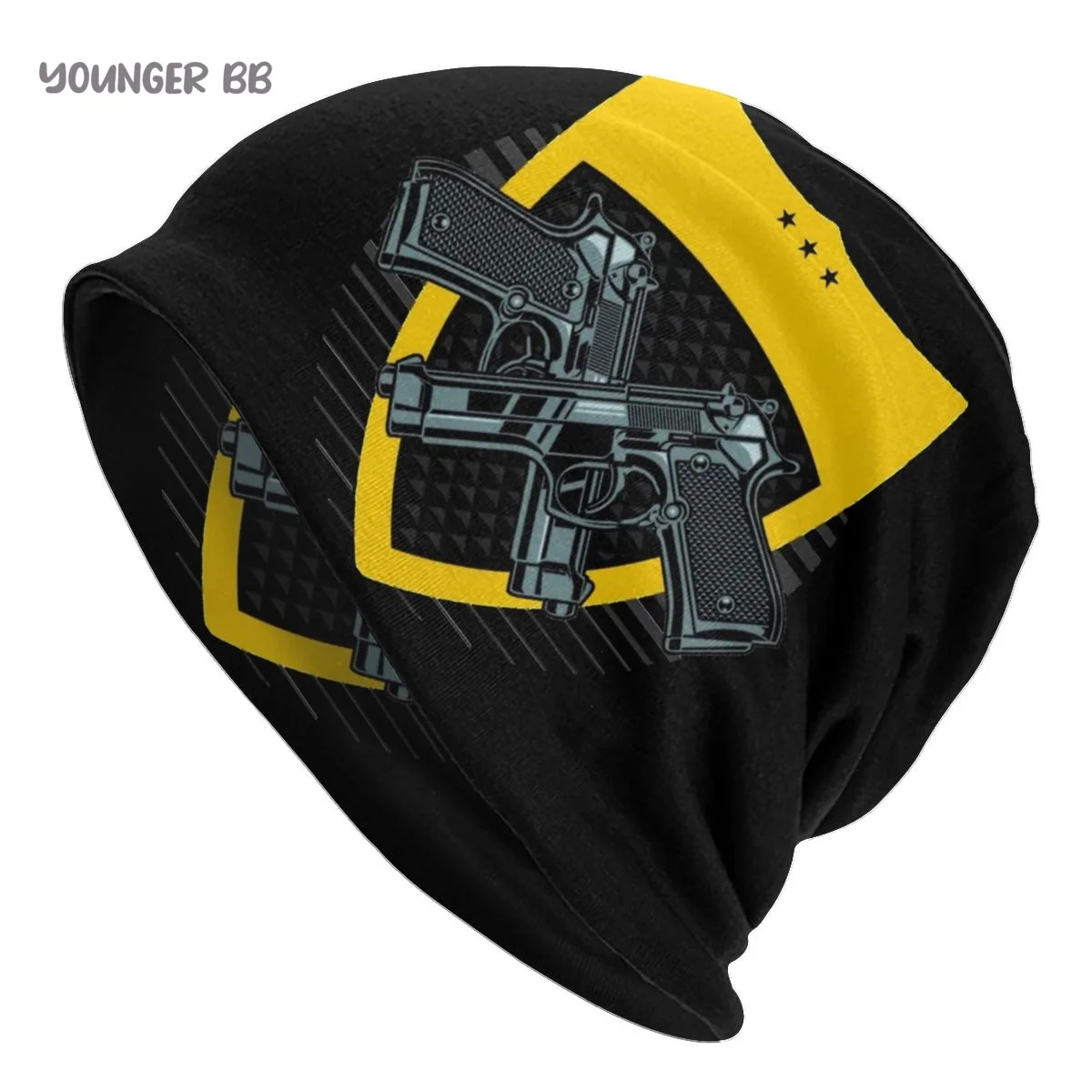 

Glock Handgun Caps Vintage Street Skullies Beanies Hat Adult Men's Knit Hat Men Women Female Winter Warm Elastic Bonnet Knit Hat