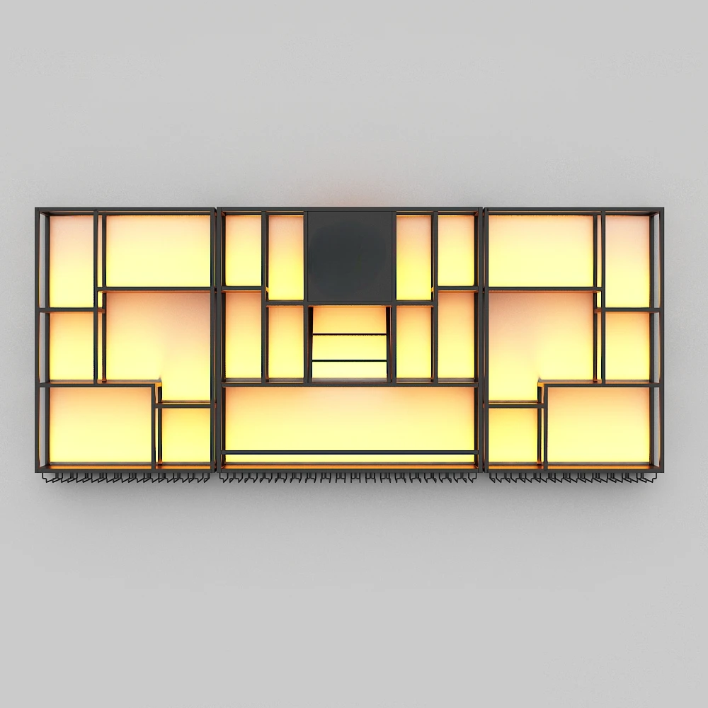 Железный художественный креативный стеллаж для ресторана красного вина барной