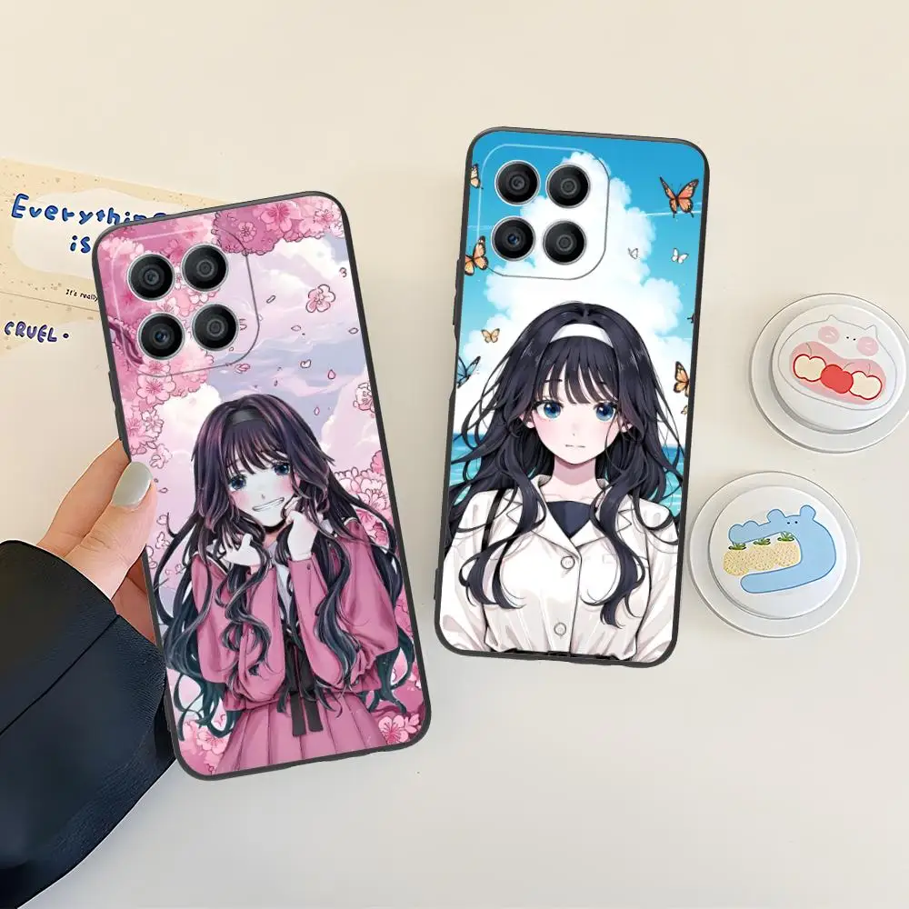 Фото Чехол для телефона с изображением аниме Waguri Kaoruko для Honor 90 80 70 60 50 30 20 10 9 8 7 Pro S SE Lite 5G, мягкий противоударный чехол из ТПУ №3