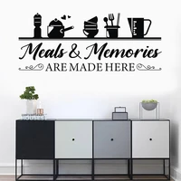 new creative english proverbs wall stickers for kitchen restaurant removable decoration sticker painting home decor modern