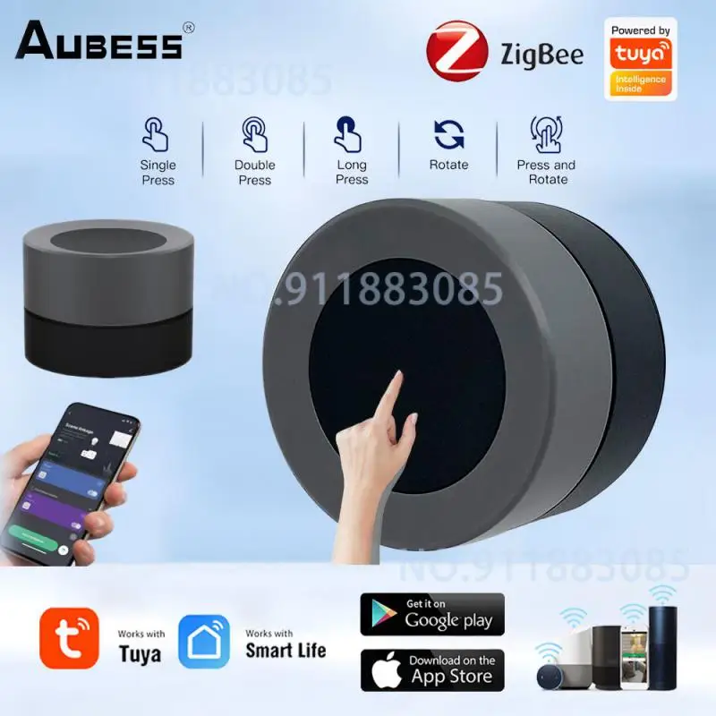 

Tuya ZigBee Smart Knob Switch Multi-scene Linkage Button Controller Intelligent Wireless Automation Scenario Module Gateway Need