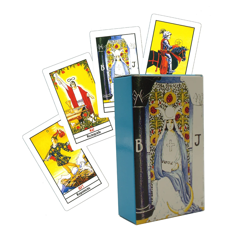 

Tarot Cards Book in Russian Rider Oracle Russian with PDF Guidebook for Beginners Board Games Divination Cards Tools Oraculos
