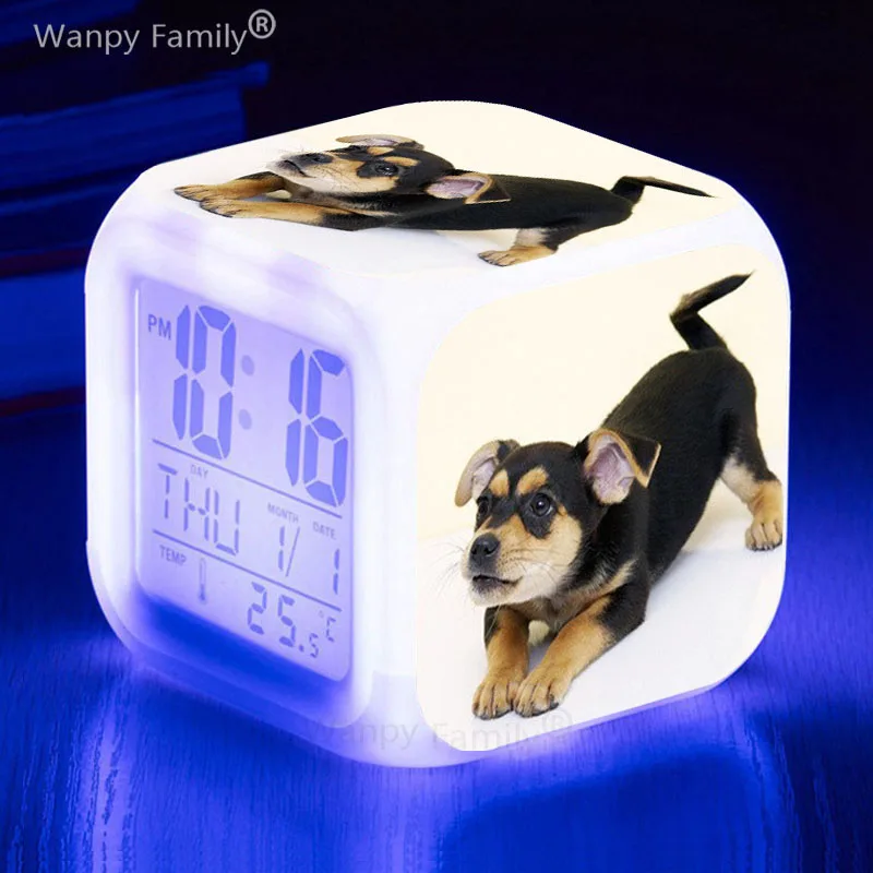 Children's Room 7color Glowing Touch Sensing Wake Up Timer Multifunction Small Desk Clock