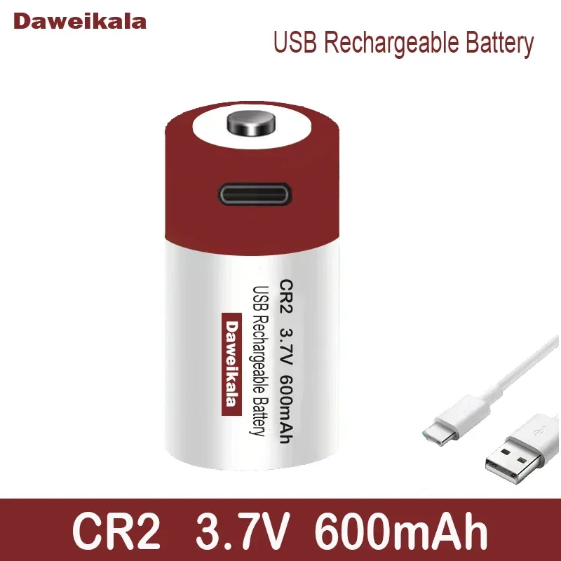USB-зарядка CR2 3 7 В 600 мАч