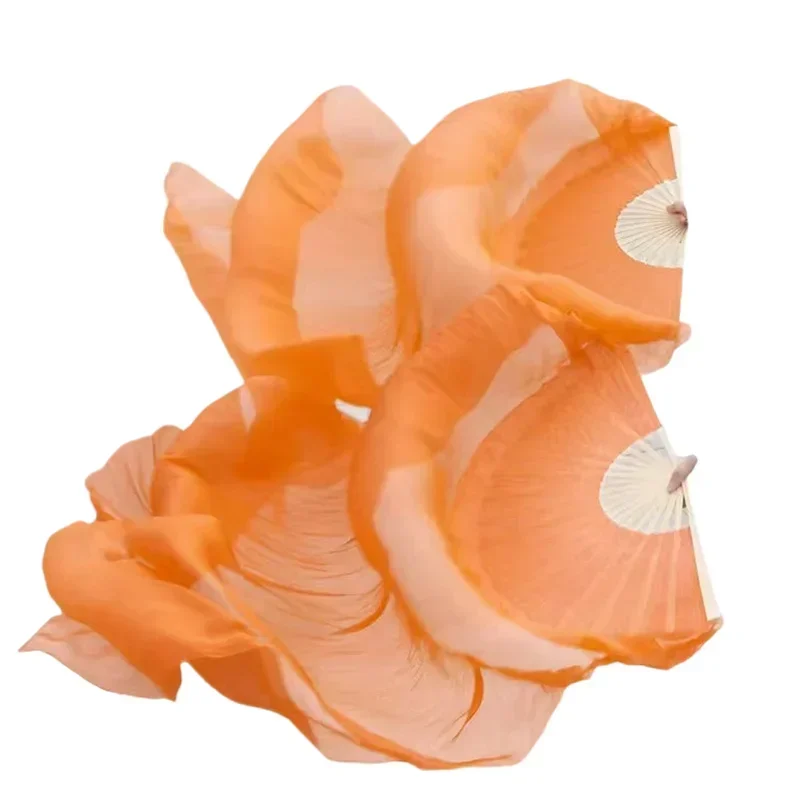 Детская простая белая вуаль для танца живота шелковая ручная веерная танцовщица