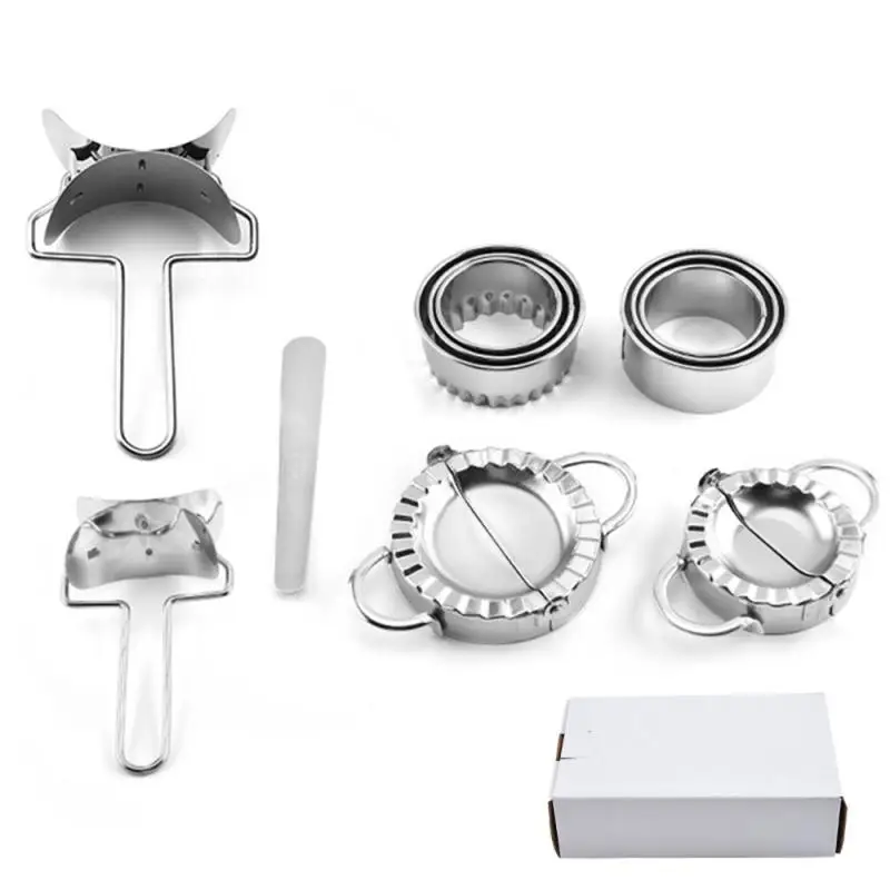 

Easy To Clean Dumpling Utensil Smooth Mirror Surface Dumpling Set 304 Stainless Steel High Hardness Manual Food Processors