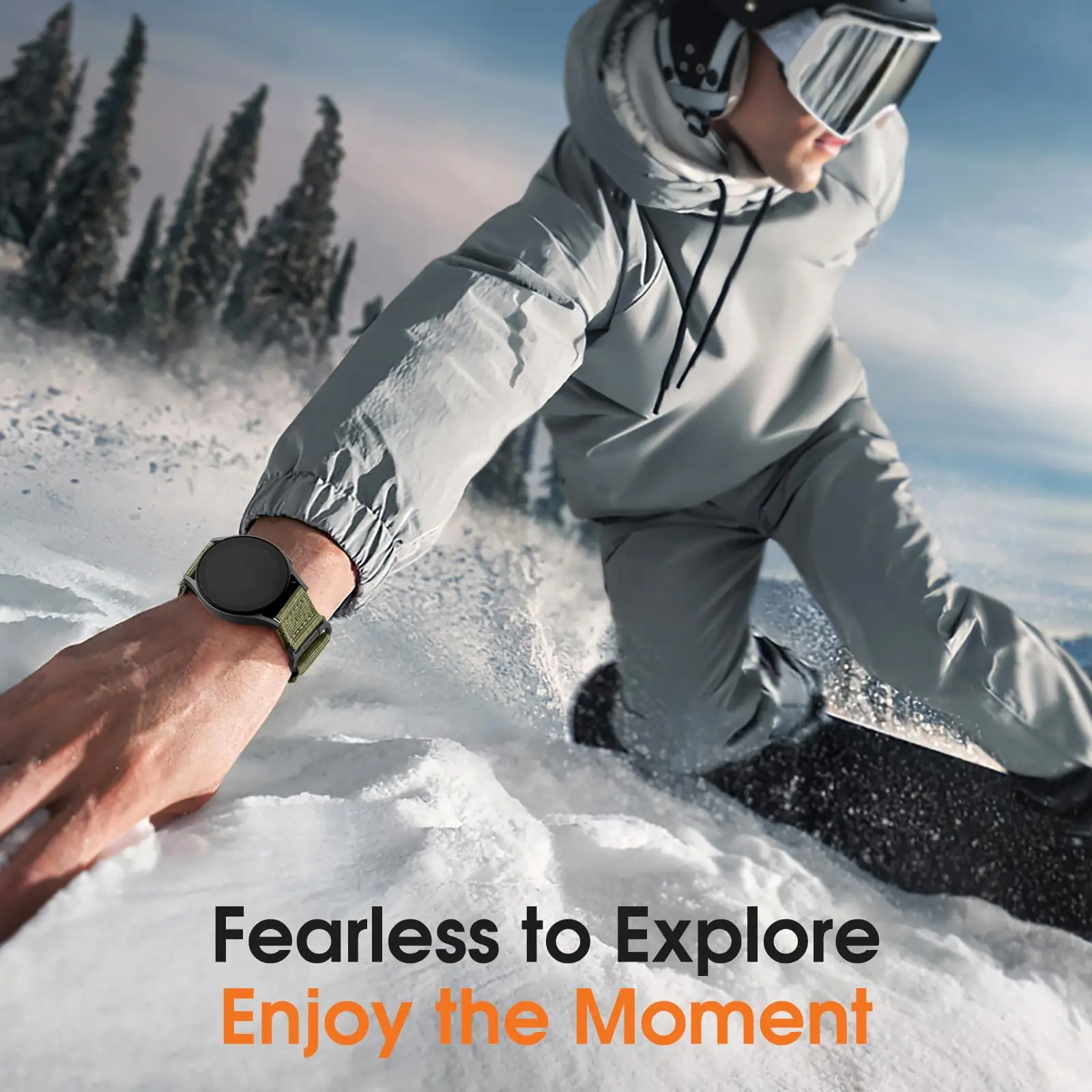 Фото Нейлоновый ремешок 20 мм/22 мм, совместимый с Samsung Galaxy Watch 6/5/5 Pro/4/3/Gear S3/S2/Active — сменный ремешок для умных часов №4