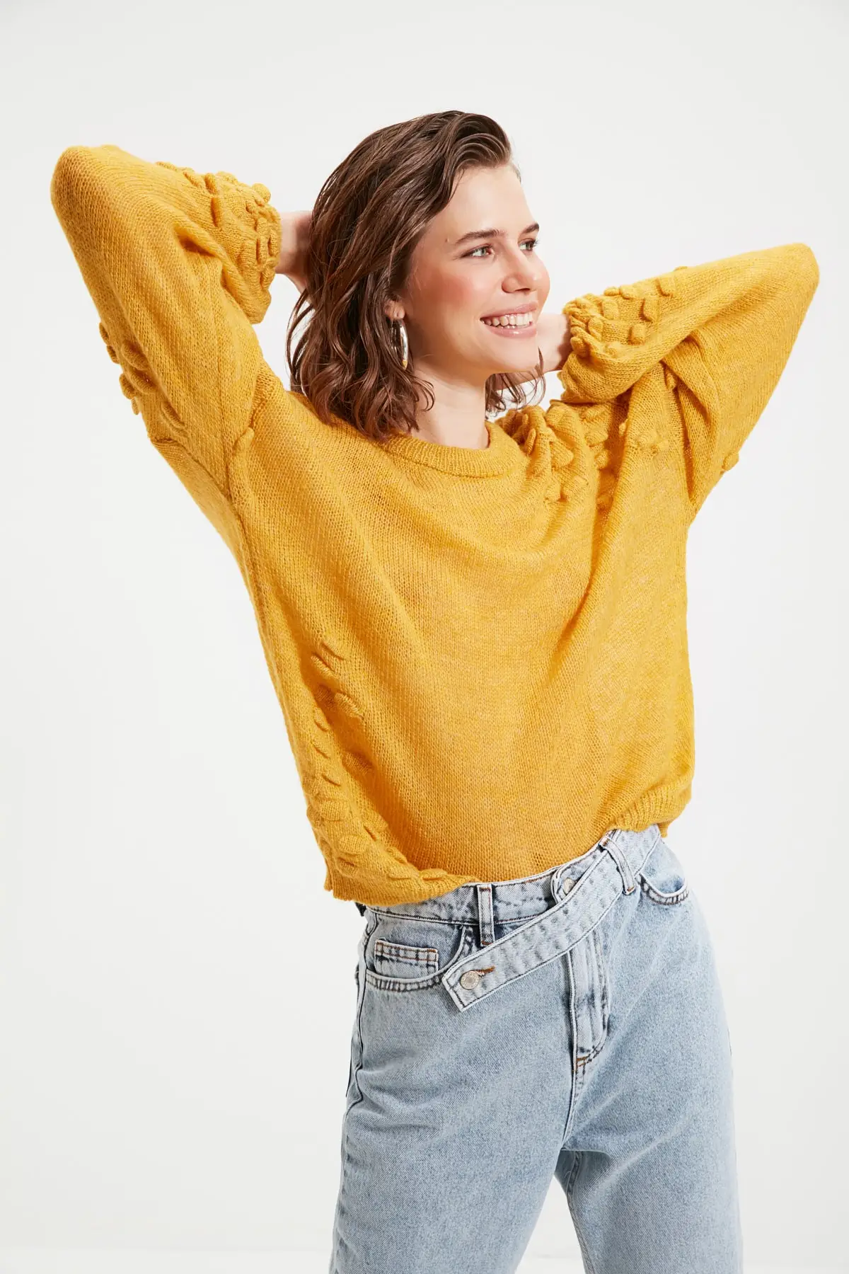

Trendyol Mesh Detailed Knitwear Sweater TWOAW22KZ0253