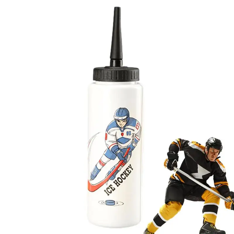 

Ice Hockey Water Bottle Portable Large Capacity Football Baseball Sports Bottle Reusable Extended Tip Design Bottle 1000ML