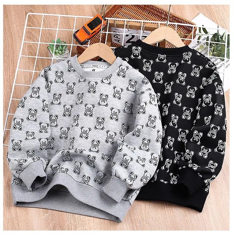 Children's clothing Boys' autumn clothing sweater popular loose long sleeve boys' clothing underpants shirt