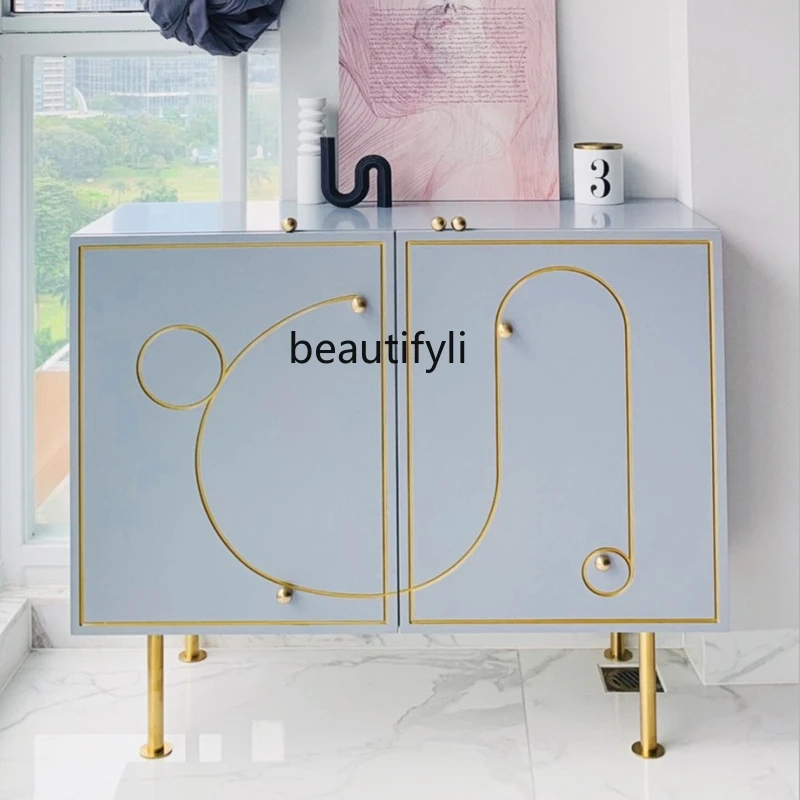 

Креативный шкаф-сервант zqitaly, чайный шкаф в скандинавском стиле, простой современный шкаф для хранения, разрисованный на заказ