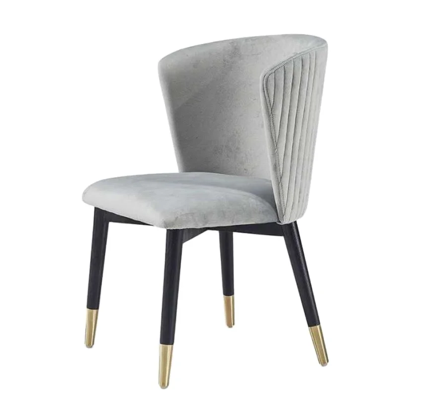 

Modern Fashion Velvet Hotel Restaurant Chair Metal Base Dining Chair