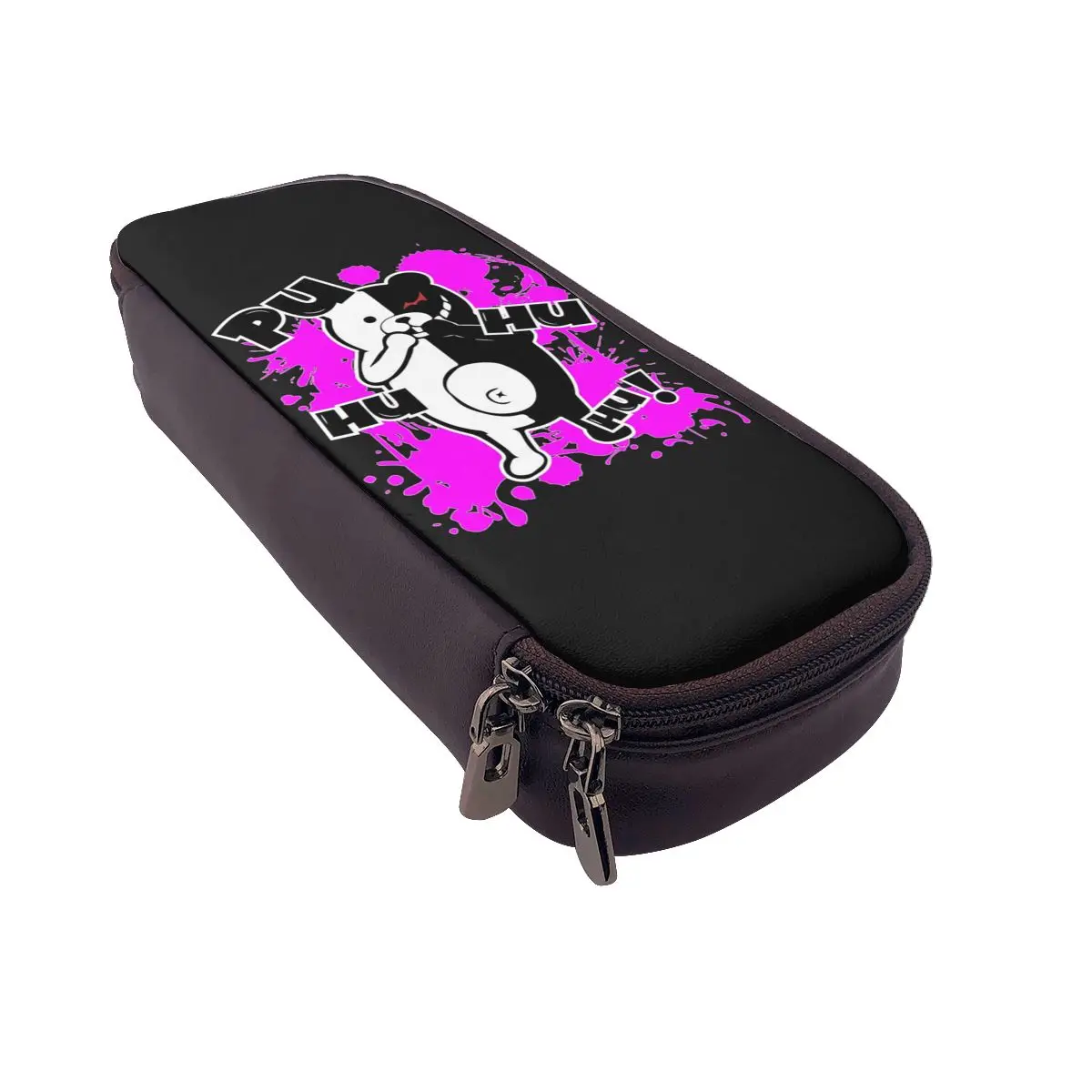 Фото Monokuma Danganronpa - кожаный пенал Puhuhuhu, держатель для ручек, коробка для хранения канцелярских принадлежностей, сумка для карандашей, подарок для студентов №5