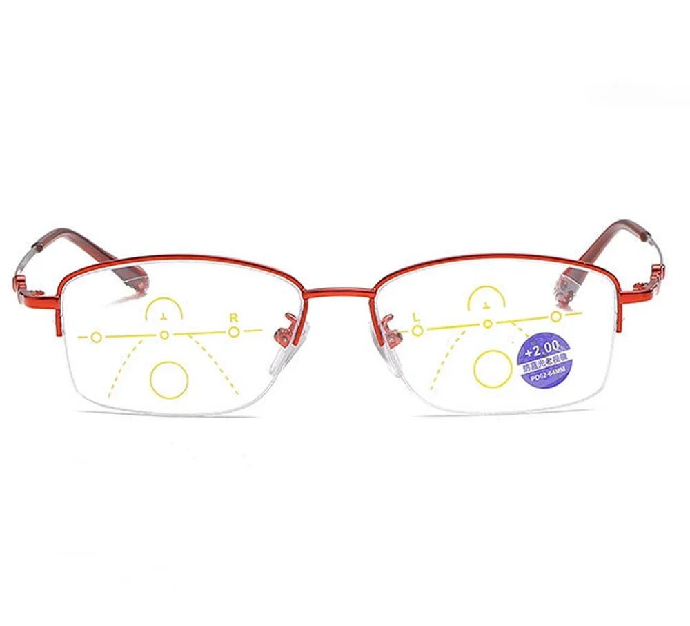 

Женские ультралегкие очки для чтения из титанового сплава, умные прогрессивные Мультифокальные очки для дальнего и ближнего света, + 1 + 1,5 + 2 + 2,5 + 3 + 3,5 + 4