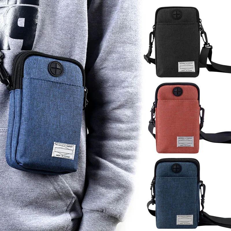 Multifunctional Waterproof Phone Bag Mini Crossbody Bags with Earphone Hole 2023 New Wallet Outdoor Sport Purse Shoulder Bags