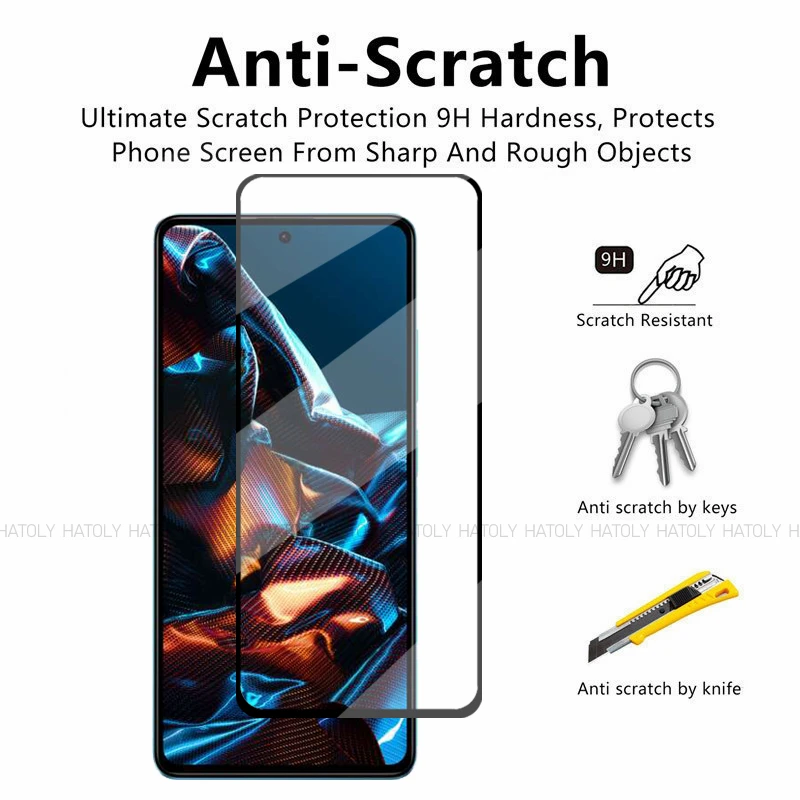 Закаленное стекло для Xiaomi Poco X5 Pro 2/4 шт. защита экрана зеркальная пленка телефона