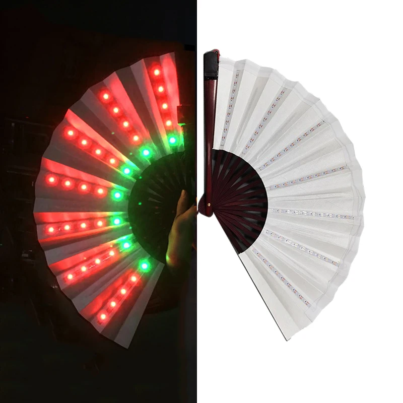 

1/2 шт цветной светодиодный светящийся Складной вентилятор 13 дюймов, барный диско-светильник, реквизит, вечерние свадебные украшения, ночной...