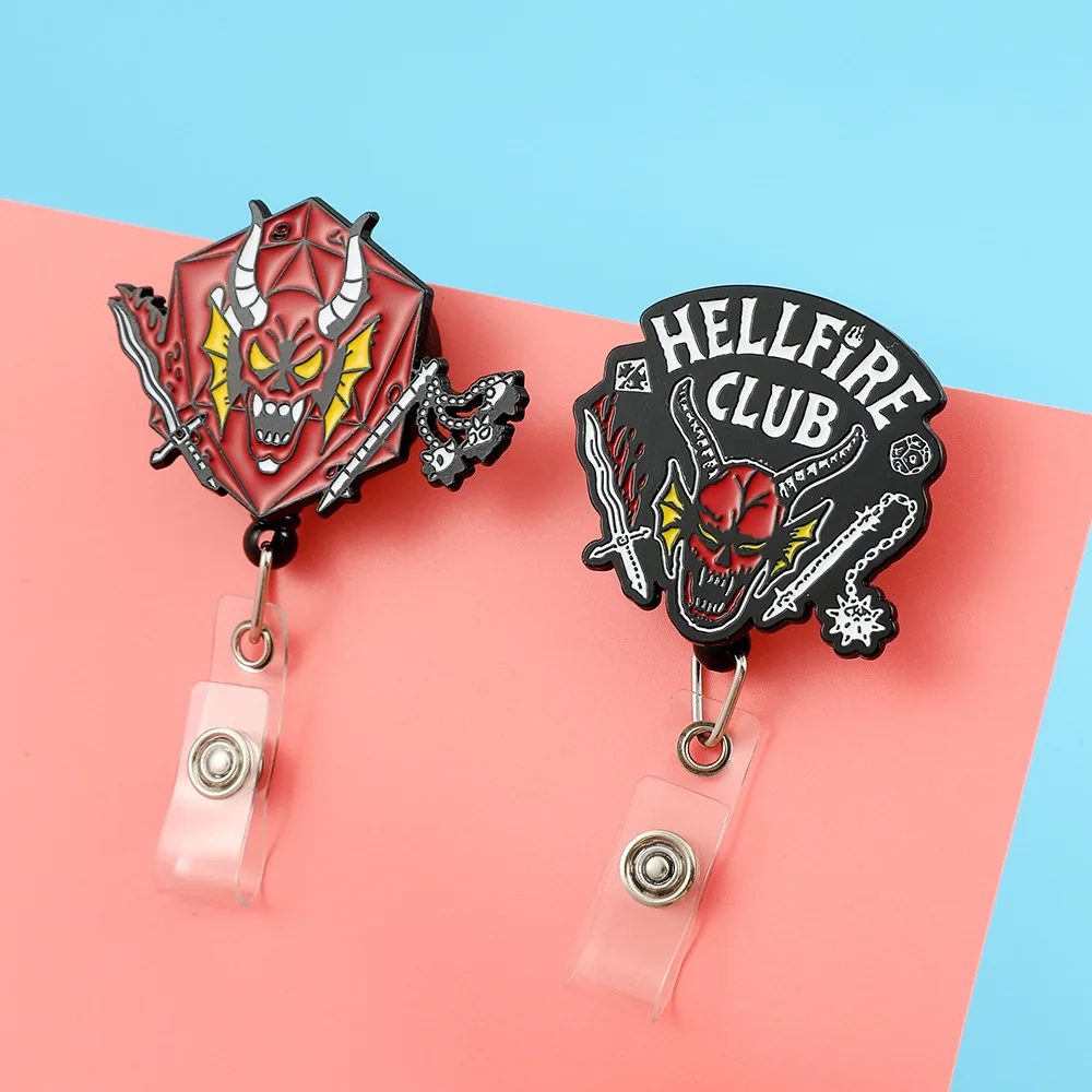 

Эмалированная заколка с отворотом в виде странные дела Season4 Hellfire Club