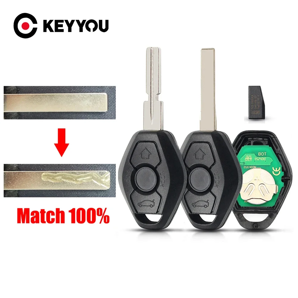 Фото KEYYOU с режущей сервиной чип EWS Sytem ID44 для BMW E38 E39 E46 X3 X5 Z3 Z4 1/3/5/7 серии 315/433 МГц дистанционный автомобильный ключ без ключа №1